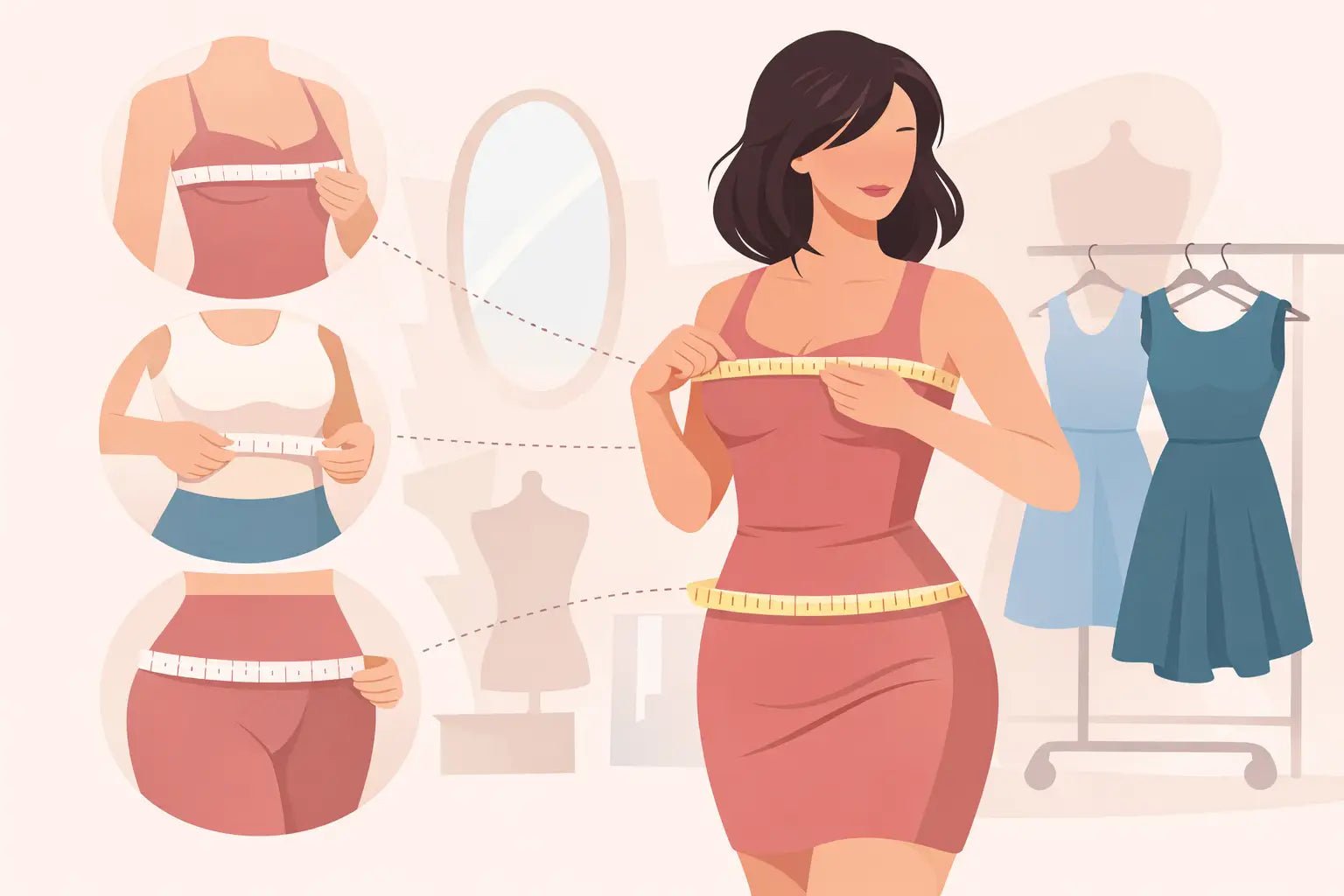 How to Measure Bust Waist Hips for Dresses